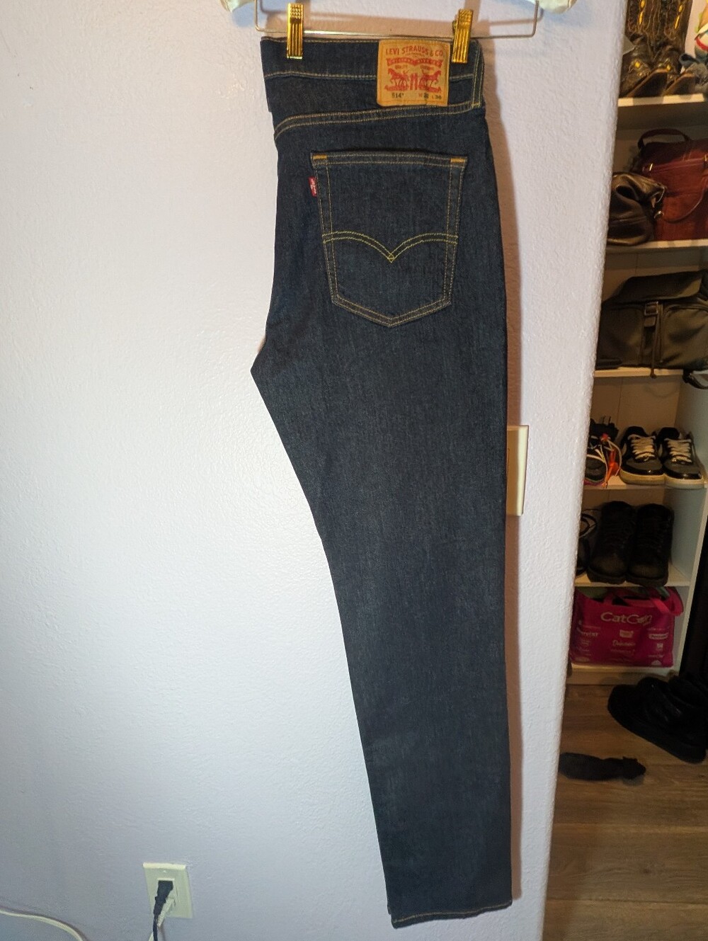 Levi's 514 Straight Leg Jeans Men's Size 36 x 36 Dark Indigo Wash Waterless